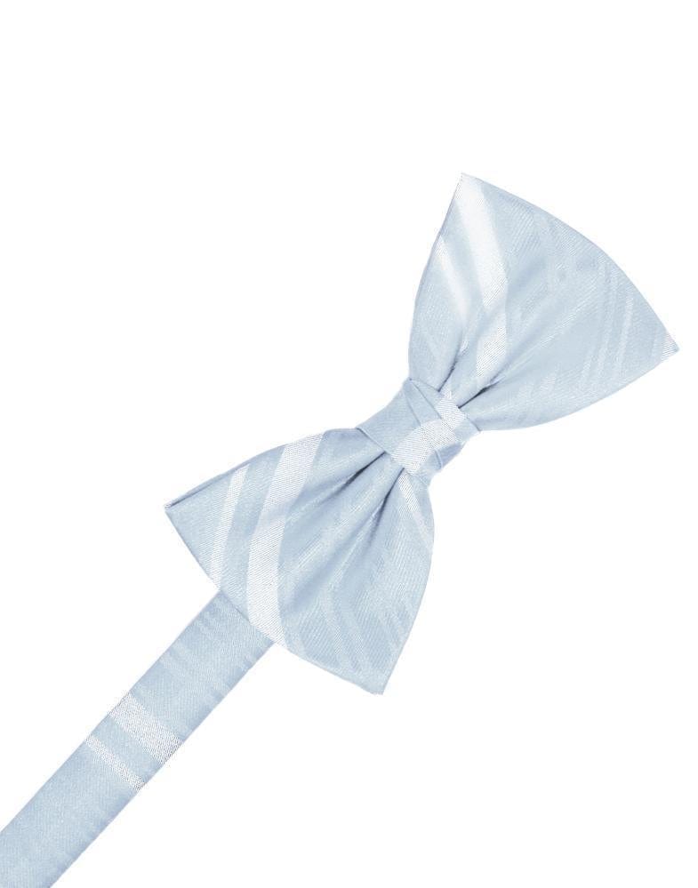 Cardi Pre-Tied Light Blue Striped Satin Kids Bow Tie