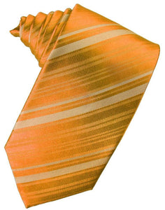 Cardi Mandarin Striped Satin Necktie