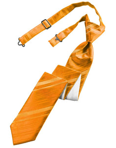 Classic Collection Mandarin Striped Satin Skinny Windsor Tie