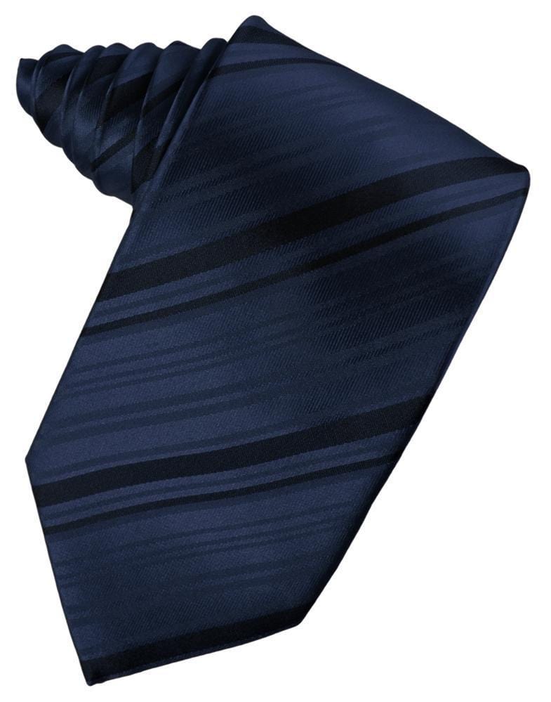 Cardi Midnight Striped Satin Necktie