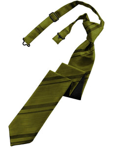 Classic Collection Moss Striped Satin Skinny Windsor Tie