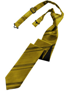Classic Collection Gold Striped Satin Skinny Windsor Tie