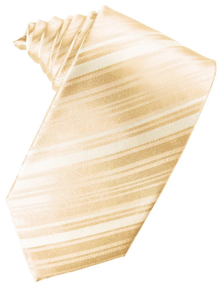 Cardi Peach Striped Satin Necktie