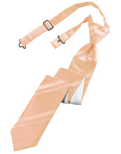 Classic Collection Peach Striped Satin Skinny Windsor Tie