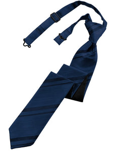 Classic Collection Peacock Striped Satin Skinny Windsor Tie