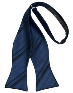 Cardi Self Tie Peacock Striped Satin Bow Tie