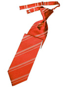 Cardi Persimmon Striped Satin Kids Necktie