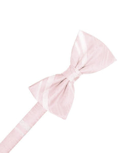 Cardi Pre-Tied Pink Striped Satin Kids Bow Tie