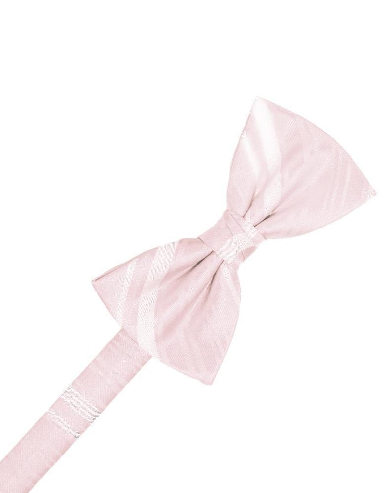 Cardi Pre-Tied Pink Striped Satin Bow Tie