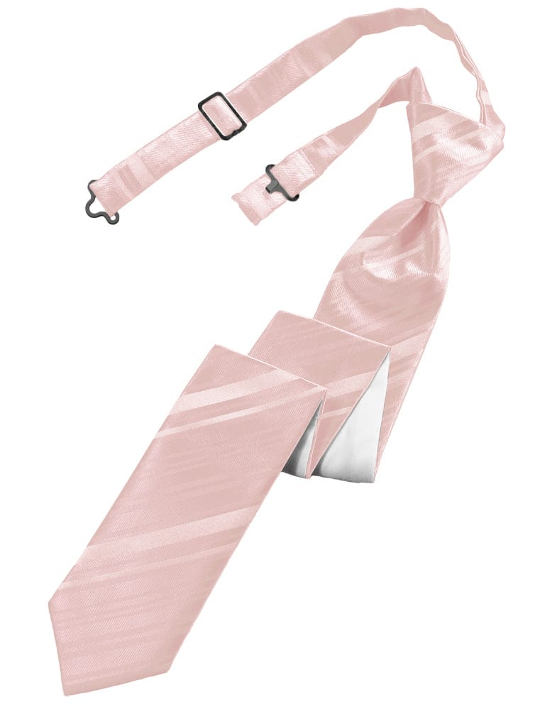 Classic Collection Pink Striped Satin Skinny Windsor Tie