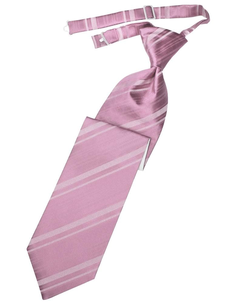 Cardi Rose Petal Striped Satin Kids Necktie