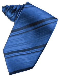 Cardi Royal Blue Striped Satin Necktie