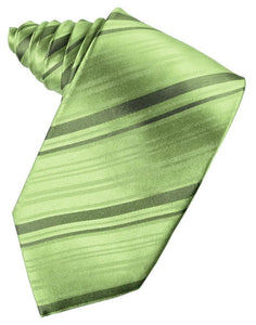 Cardi Sage Striped Satin Necktie