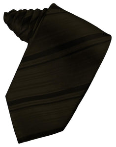 Cardi Truffle Striped Satin Necktie