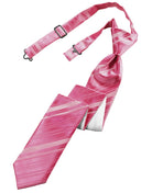 Classic Collection Watermelon Striped Satin Skinny Windsor Tie