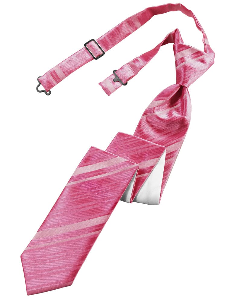 Classic Collection Watermelon Striped Satin Skinny Windsor Tie