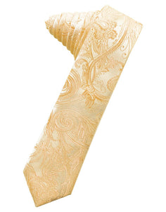 Classic Collection Apricot Tapestry Skinny Necktie