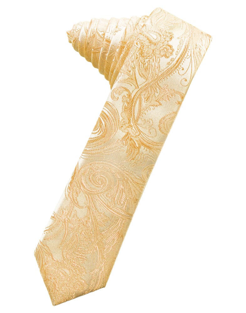 Classic Collection Apricot Tapestry Skinny Necktie