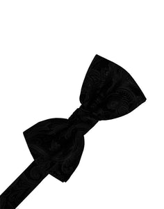 Cardi Pre-Tied Black Tapestry Bow Tie