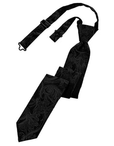 Classic Collection Black Tapestry Skinny Windsor Tie