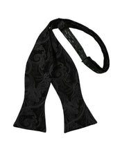 Cardi Self Tie Black Tapestry Bow Tie