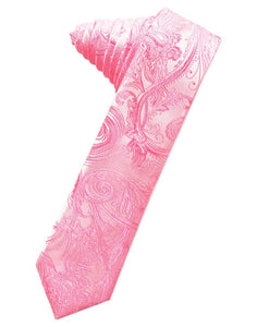 Classic Collection Bubblegum Tapestry Skinny Necktie