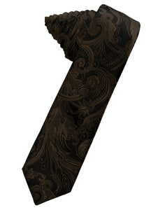 Classic Collection Chocolate Tapestry Skinny Necktie