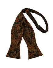 Cardi Self Tie Cognac Tapestry Bow Tie