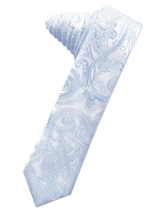 Classic Collection Light Blue Tapestry Skinny Necktie