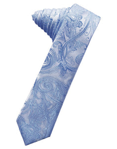 Classic Collection Periwinkle Tapestry Skinny Necktie