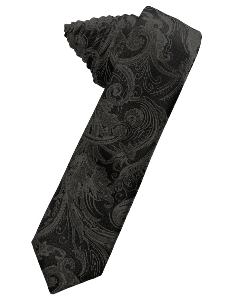Classic Collection Pewter Tapestry Skinny Necktie