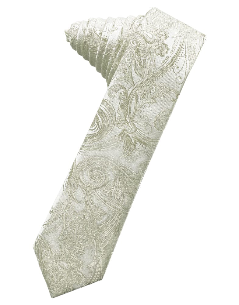 Classic Collection Platinum Tapestry Skinny Necktie