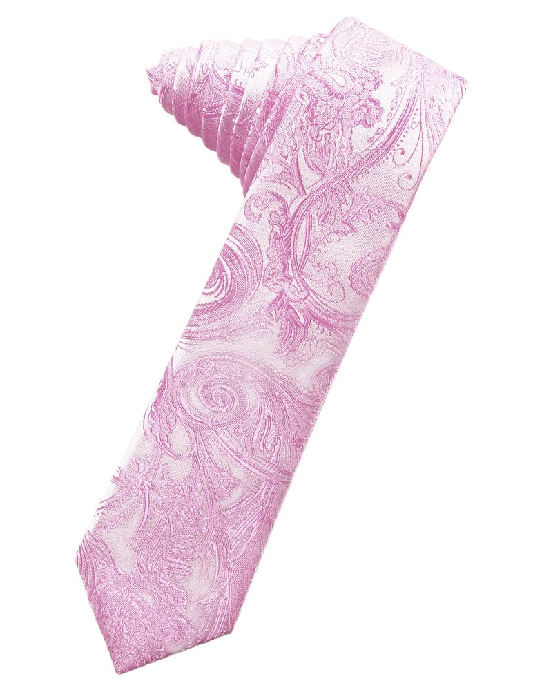 Classic Collection Rose Petal Tapestry Skinny Necktie