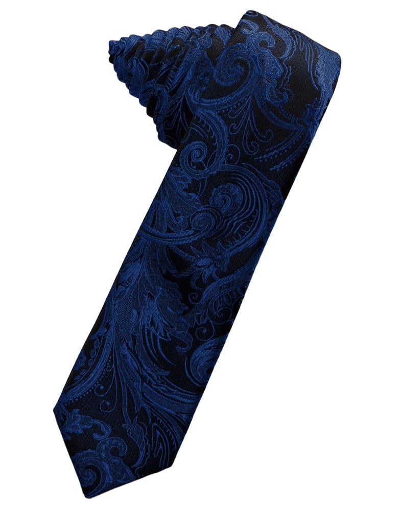 Classic Collection Royal Blue Tapestry Skinny Necktie