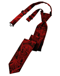 Classic Collection Scarlet Tapestry Skinny Windsor Tie