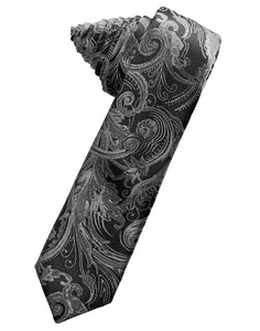 Classic Collection Silver Tapestry Skinny Necktie
