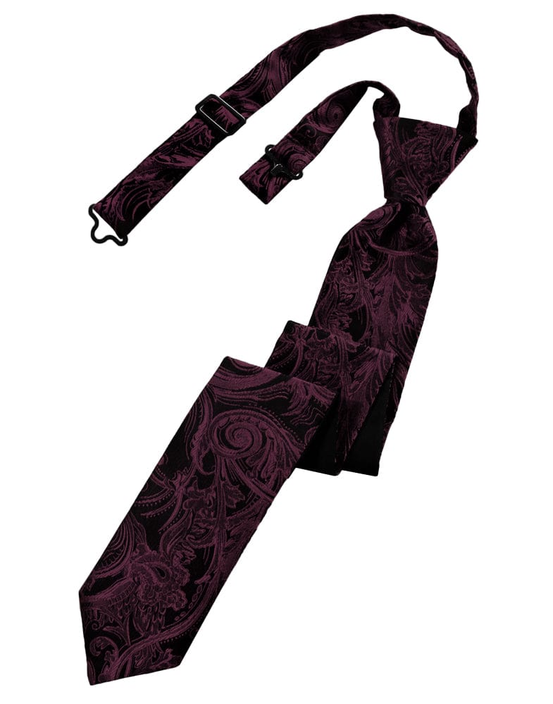 Classic Collection Wine Tapestry Skinny Windsor Tie