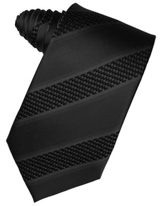 Cardi Black Venetian Stripe Necktie