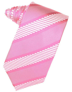 Cardi Bubblegum Venetian Stripe Necktie