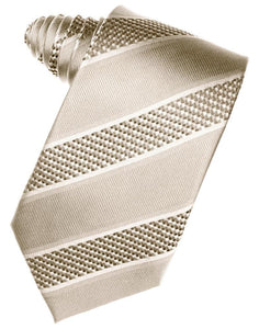 Cardi Light Champagne Venetian Stripe Necktie