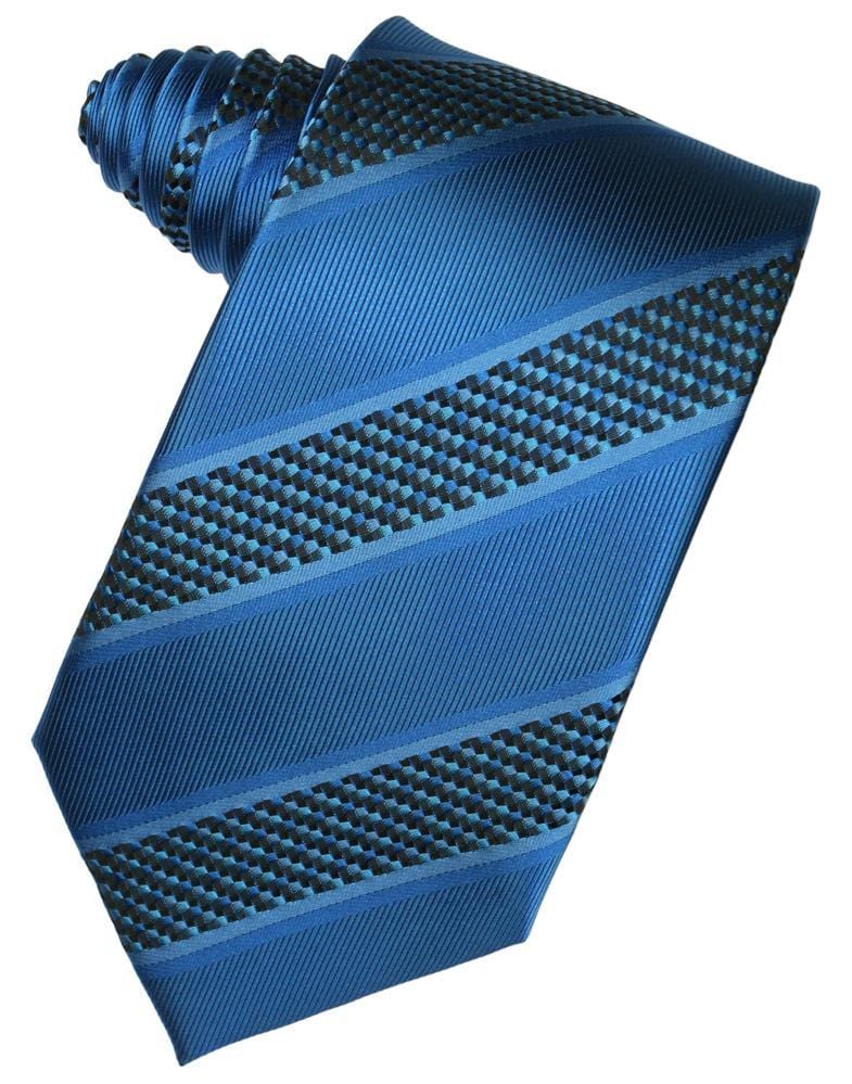 Cardi Royal Blue Venetian Stripe Necktie