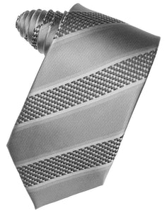 Cardi Silver Venetian Stripe Necktie