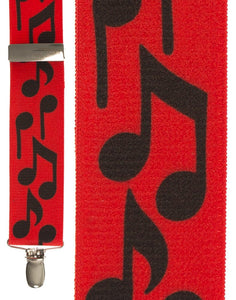 Cardi "Bold Notes Red" Suspenders