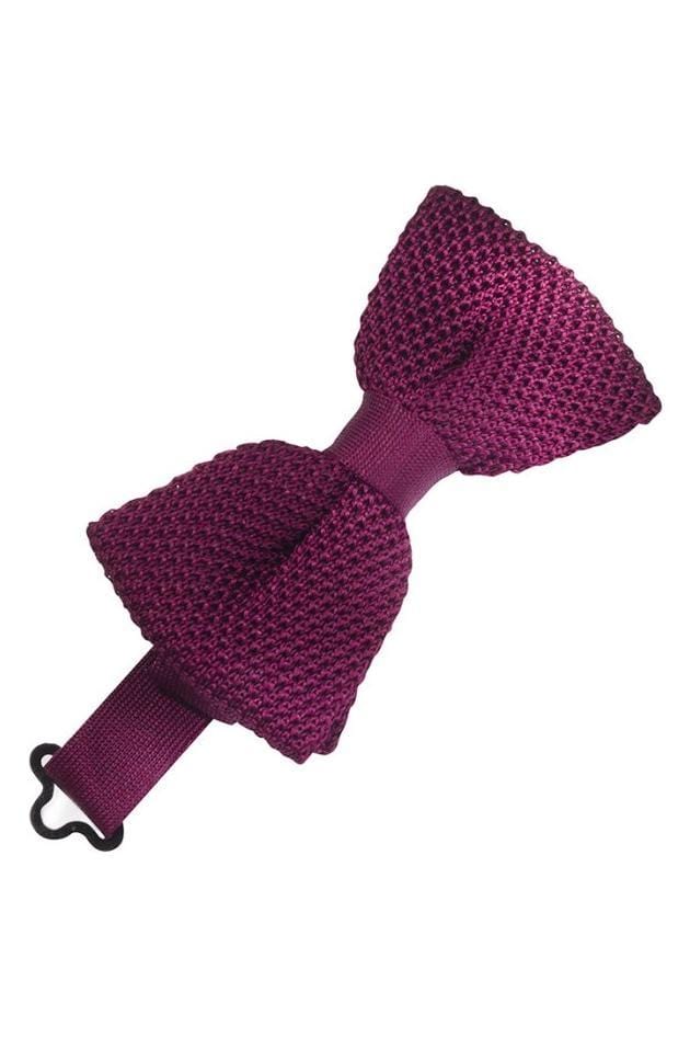 Bordeaux Silk Knit Bow Tie Bordeaux Silk Knit Bow Tie