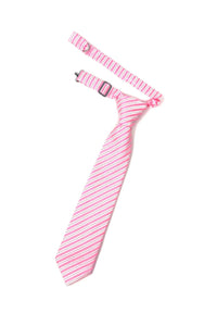 Cardi Pre-Tied Pink Newton Stripe Kids Necktie
