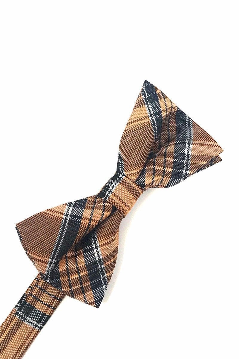 Cardi Pre-Tied Orange Madison Plaid Kids Bow Tie