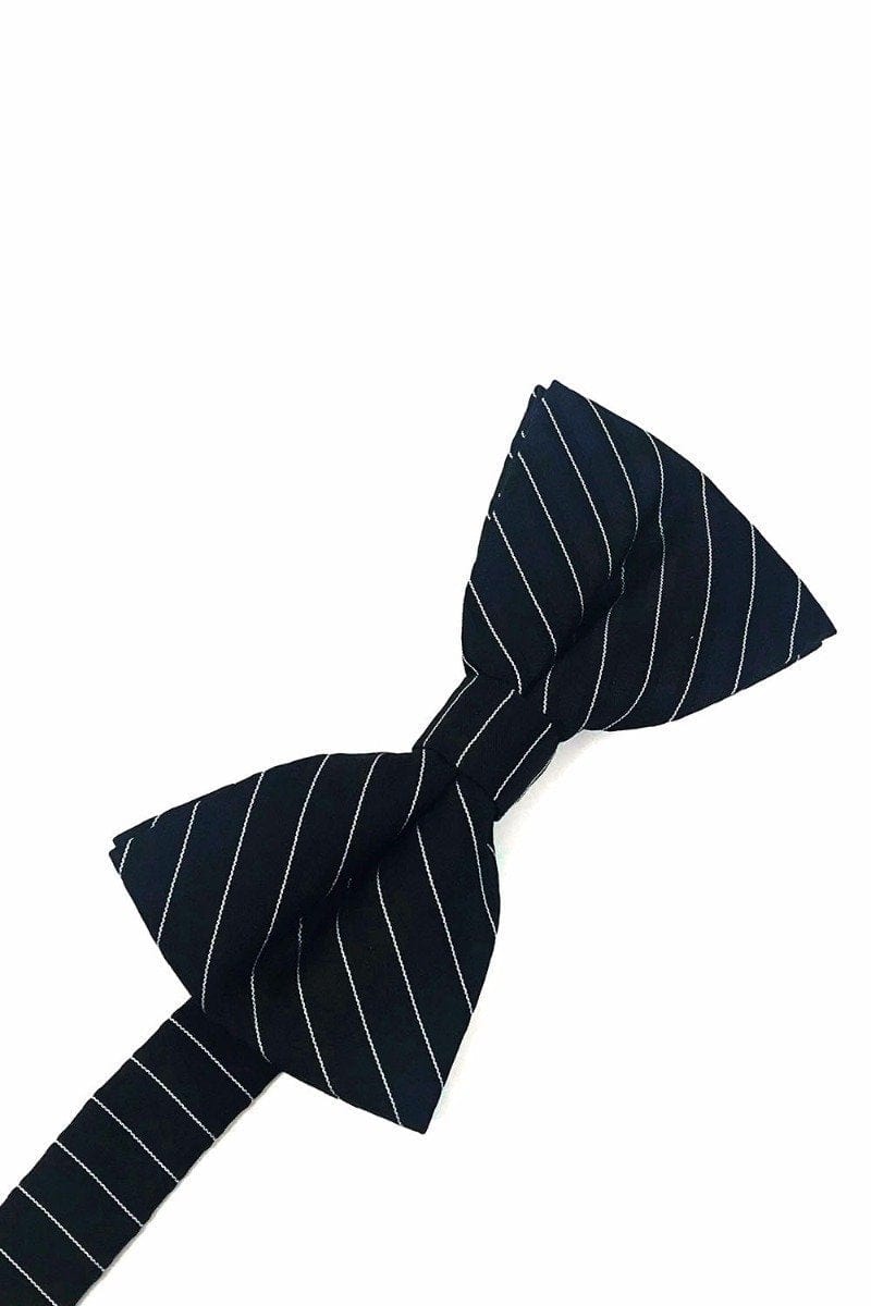 Cardi Pre-Tied Black Newton Stripe Kids Bow Tie