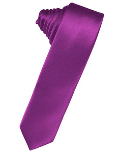 Classic Collection Cassis Luxury Satin Skinny Necktie