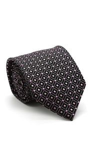 Ferrecci Pink and Black La Verne Necktie