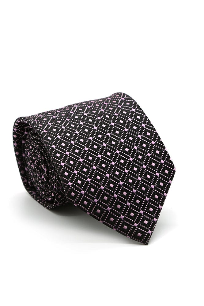 Ferrecci Pink and Black La Verne Necktie